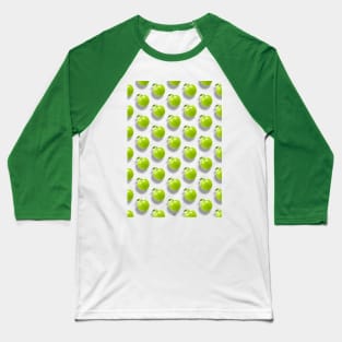 MANZANANANA (v) | Green Apple Pattern Baseball T-Shirt